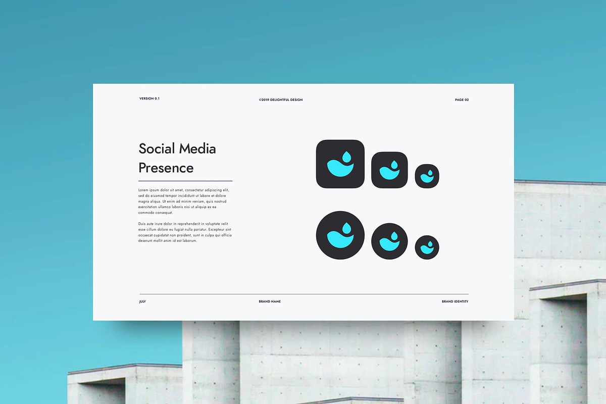 Minimal Brand Identity Guidelines, a Presentation Template by Delightful Design (Photo 4 of 6)