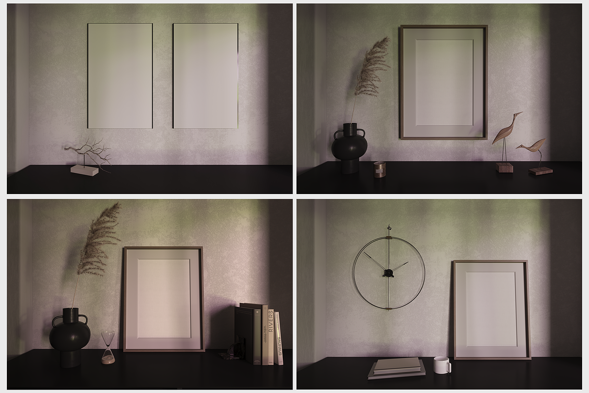 Sunrise Shadows | 6 Frame Mockups, a Print Template by Creative Studio HZ (Photo 3 of 4)