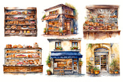 Bakery, watercolor clipart., a Person Illustration by AkvarelRiver (Thumbnail 5 of 5)