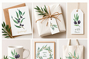 Olive Watercolor Clipart PNG, a Decorative Illustration by PatternPalette (Thumbnail 3 of 8)