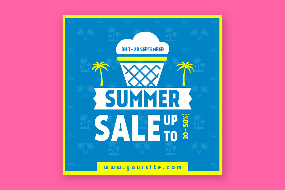 Summer Social Media Banner, a Social Media Template by Rafoz (Photo 1 of 3)