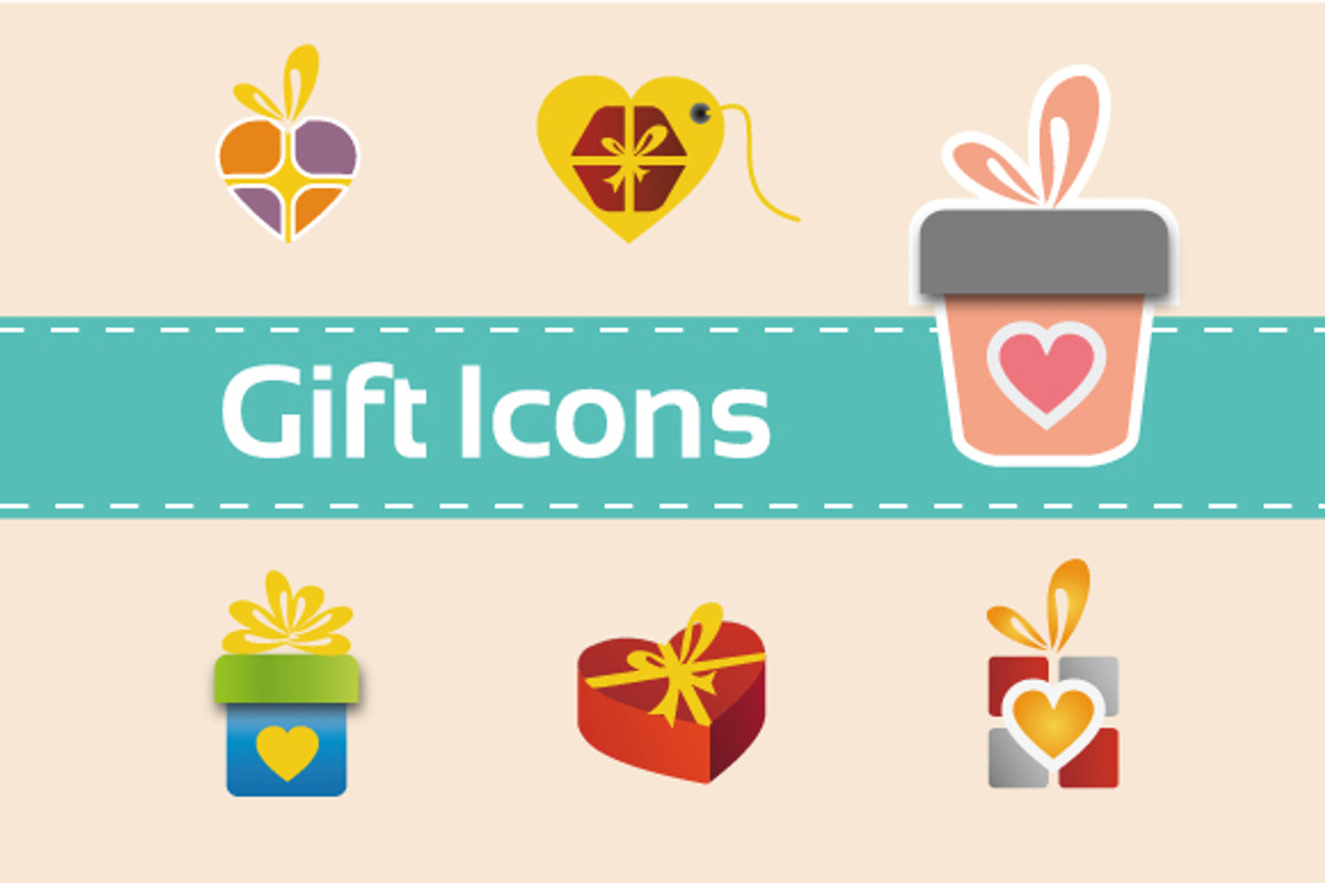 Gift Icons Vector, an Icon by audeemirza (Photo 1 of 2)