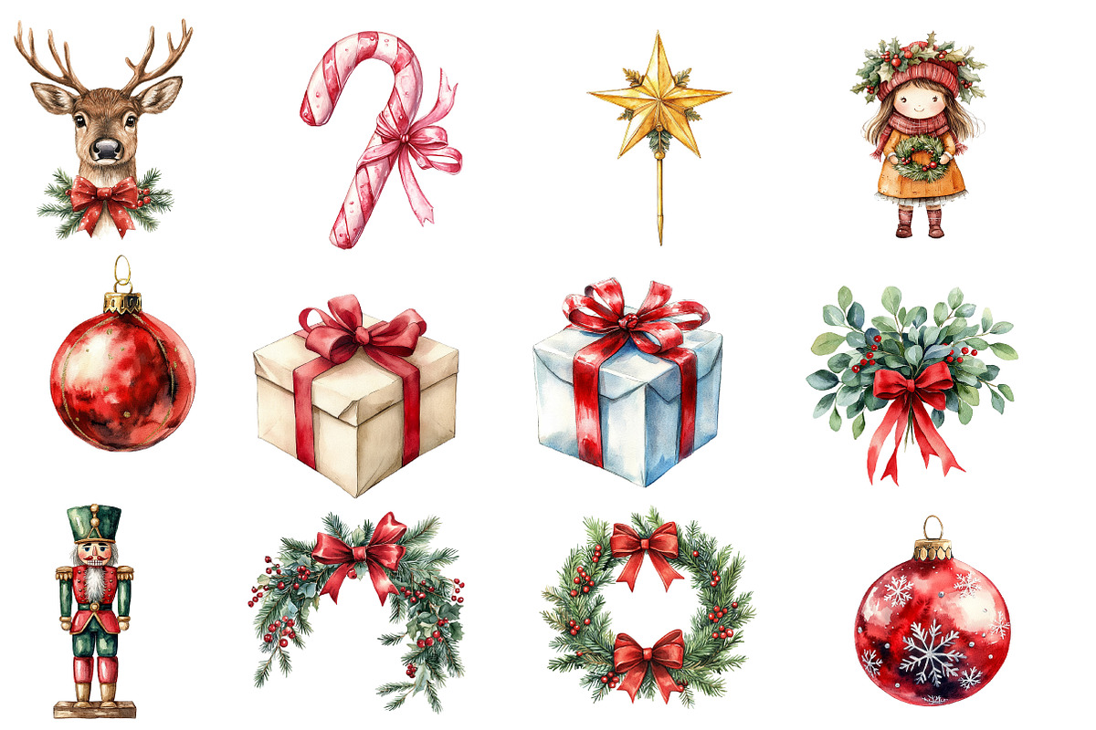 Classic Christmas Clipart, an Illustration by Designworld (Photo 3 of 5)