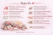 Valentine Scene Builder Kit, a Seasonal Illustration by Daffodil Dream Studio (Thumbnail 3 of 11)