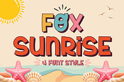 Fox Sunrise 4 Font Styles, a Handwritten Font by Fox7 By Rattana (Thumbnail 1 of 13)