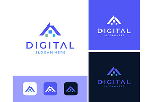 Letter A Digital Solution Logo, a Branding & Logo Template by ika trisiana