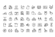 Set of outline food safety icons, a Food Illustration by Tettygreen (Thumbnail 3 of 3)