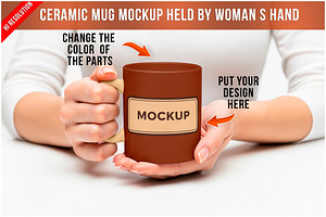 Ceramic Mug Mockup PSD, a Mockup by Bruno's Shop