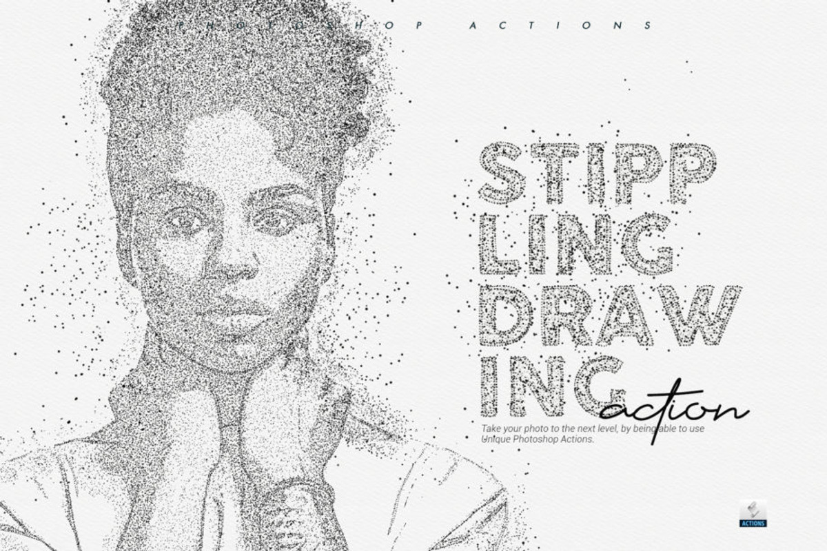 Stippling Photoshop Action, an Action Add-On by DuoFankaar (Photo 1 of 9)