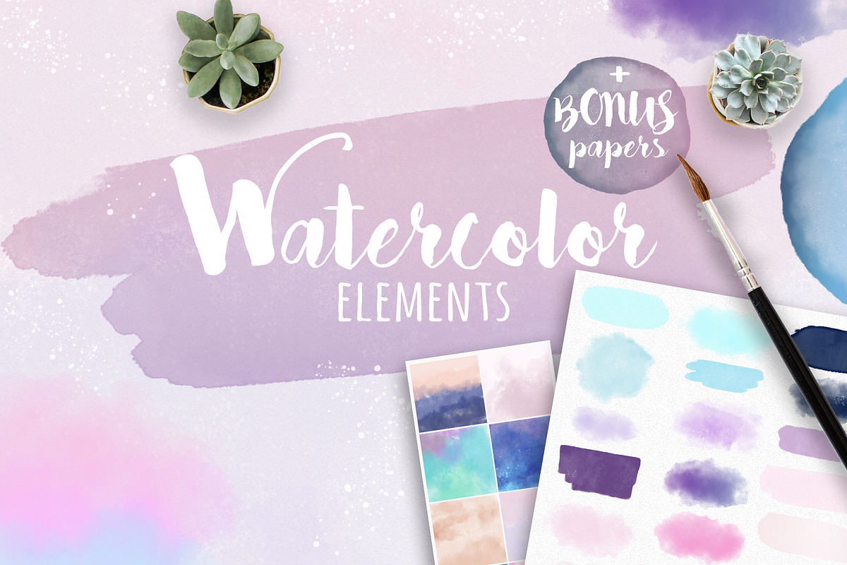 Watercolor Strokes Clipart Bundle, an Object Graphic by Pretty Bloom Designs (Photo 1 of 5)