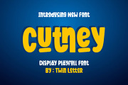 Cutney, a Sans Serif Font by twinstd (Thumbnail 1 of 15)