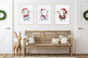Christmas Elephant. Watercolor PNG., an Animal Illustration by KENO Mascots (Thumbnail 6 of 7)
