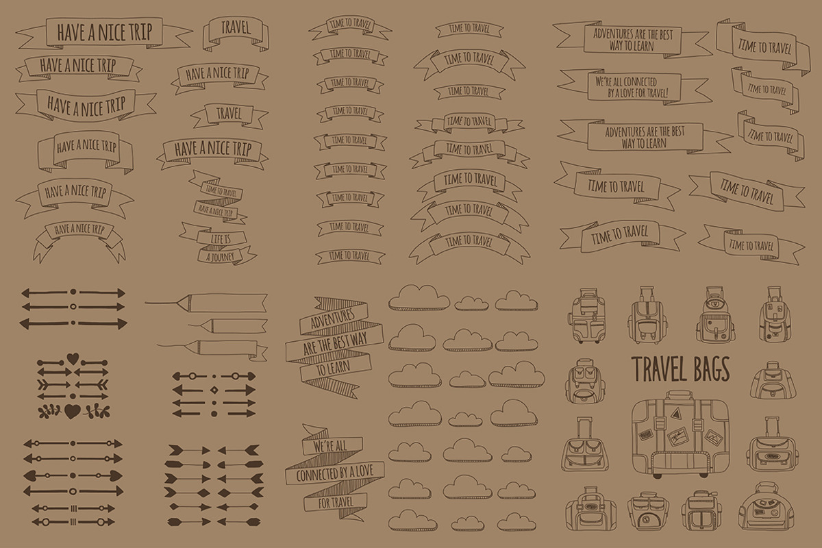 BIG BUNGLE Vector travel set, an Object Graphic by Art Loft (Photo 15 of 18)
