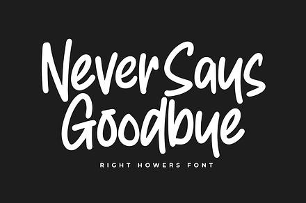 Right Howers a Handwritting Font