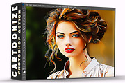 Cartoonize painting Photoshop Action, a Brushes & More by one-touch (Thumbnail 1 of 9)