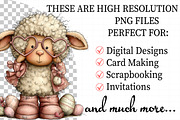 Whimsical Easter Sheep Clipart, an Illustration by Daily.Designs (Thumbnail 2 of 8)