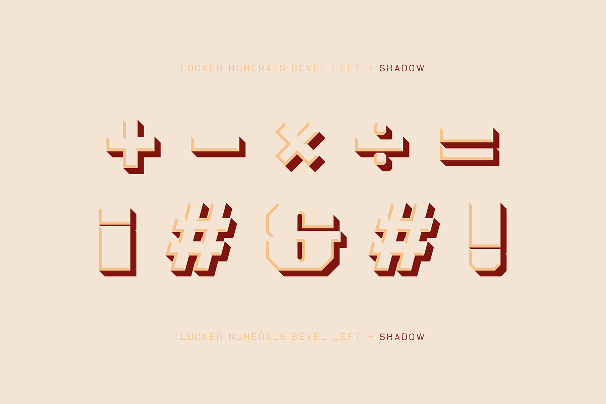 Locker Numerals Color Font preview 7