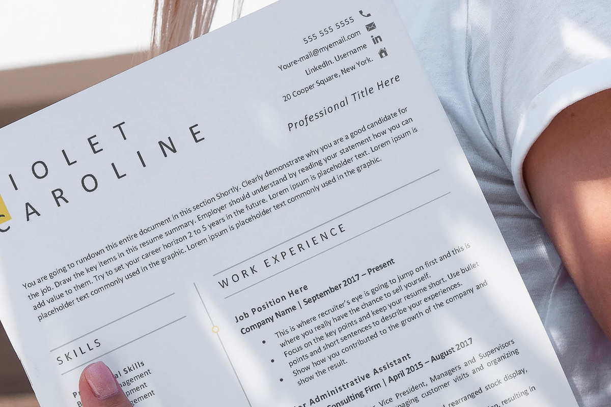 Professional Resume Template Word, a Resume Template by VictoriousVita (Photo 8 of 8)