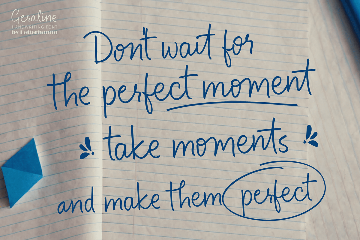 Geraline Font, a Handwritten Font by Letterhanna Studio (Photo 2 of 10)