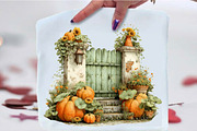 Watercolor Autumn Fence Clipart, a Seasonal Illustration by SVGArt (Thumbnail 3 of 5)