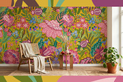 Pomegranate Floral Folk Art Pattern, a Pattern Graphic by Sonulkaster (Thumbnail 5 of 8)