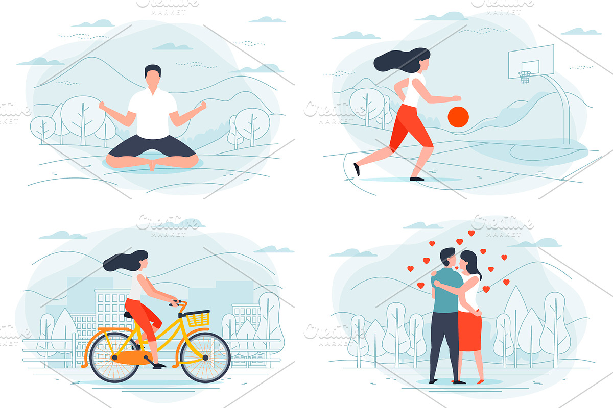 Summer Activities Illustrations Set, a Healthcare Illustration by Tashal (Photo 8 of 8)