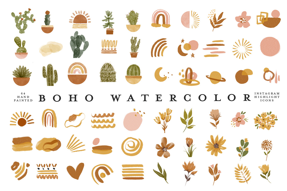 64 instagram highlight icon bundle, a Work Illustration by beatriceviyiwi (Photo 1 of 5)