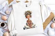 Whimsical Morning Quirky Woman, a Seasonal Illustration by CreationArt (Thumbnail 2 of 5)
