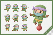 Kawaii Ninja Kid Cute Character, a Person Illustration by Gohsantosa (Thumbnail 3 of 4)