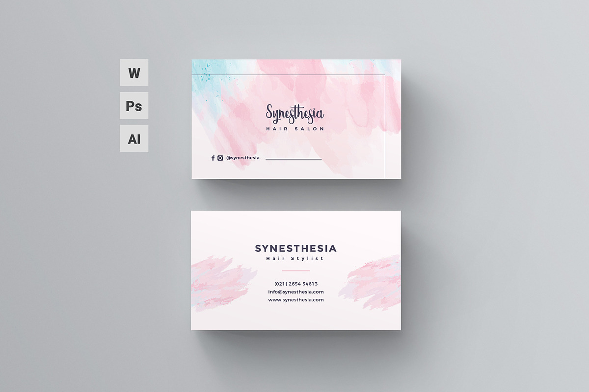 Hair Stylist Business Card, a Business Card Template by TelaTemplates (Photo 1 of 7)