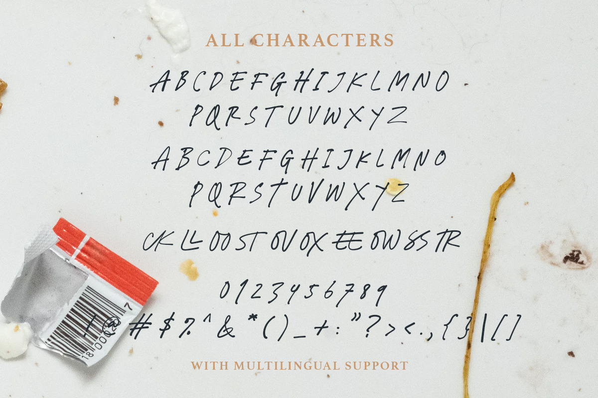 Messy trends - Handwritten Caps, a Font by Littlehand (Photo 7 of 7)