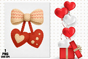 Crochet Valentine Cherry PNG, an Illustration by Daily.Designs (Thumbnail 3 of 5)