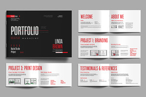 Landscape Portfolio Brochure Layout, a Brochure Template by MightyDesign