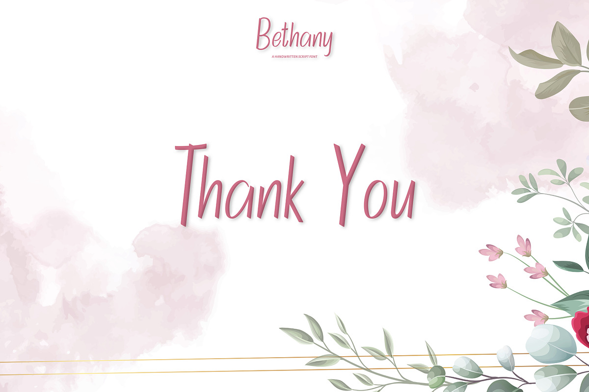 Bethany - Handwritten Font, a Handwritten Font by Alphaleonis_std (Photo 8 of 8)