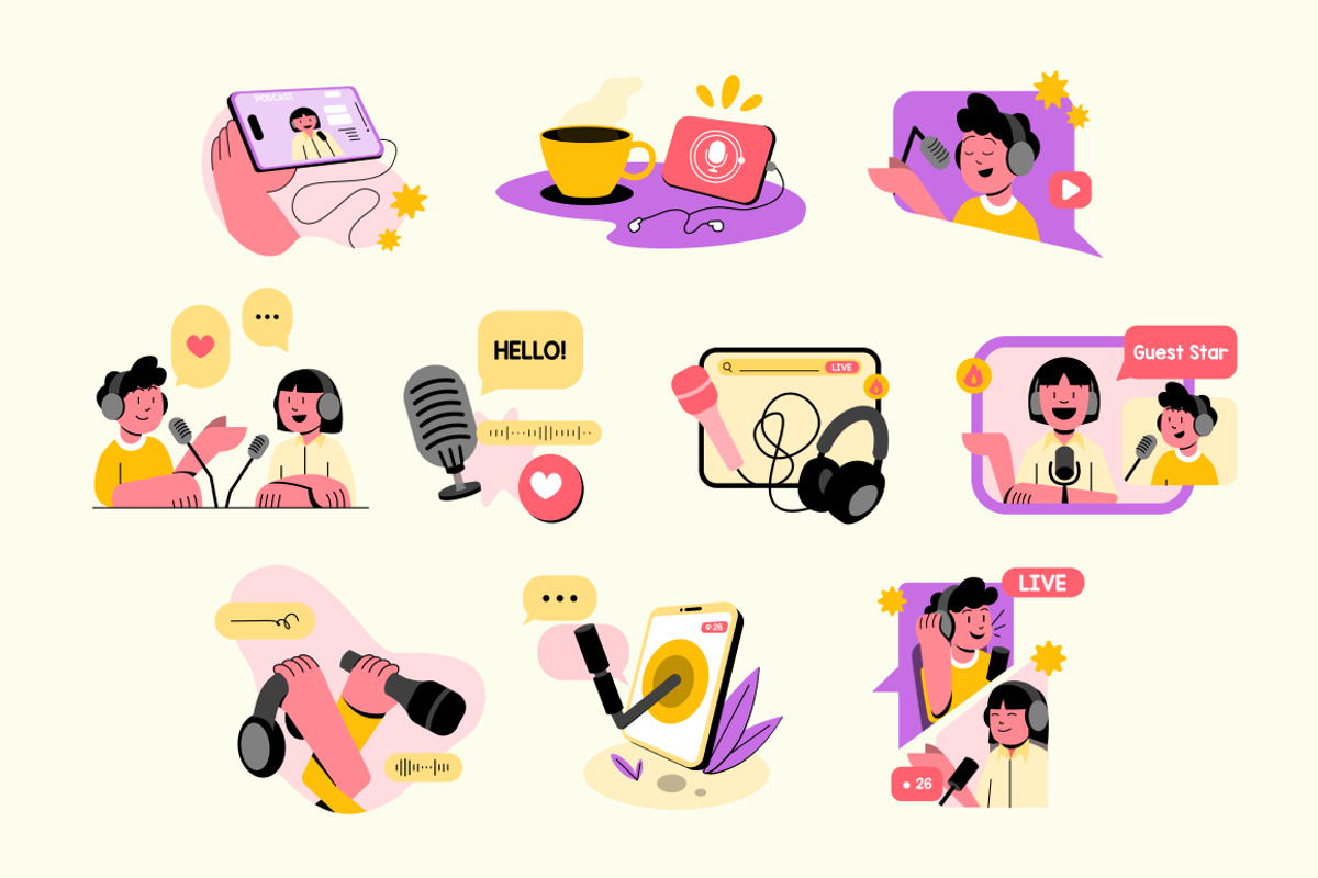 Live Stream & Podcast Illustration, an Object Illustration by Loin Studio (Photo 3 of 3)