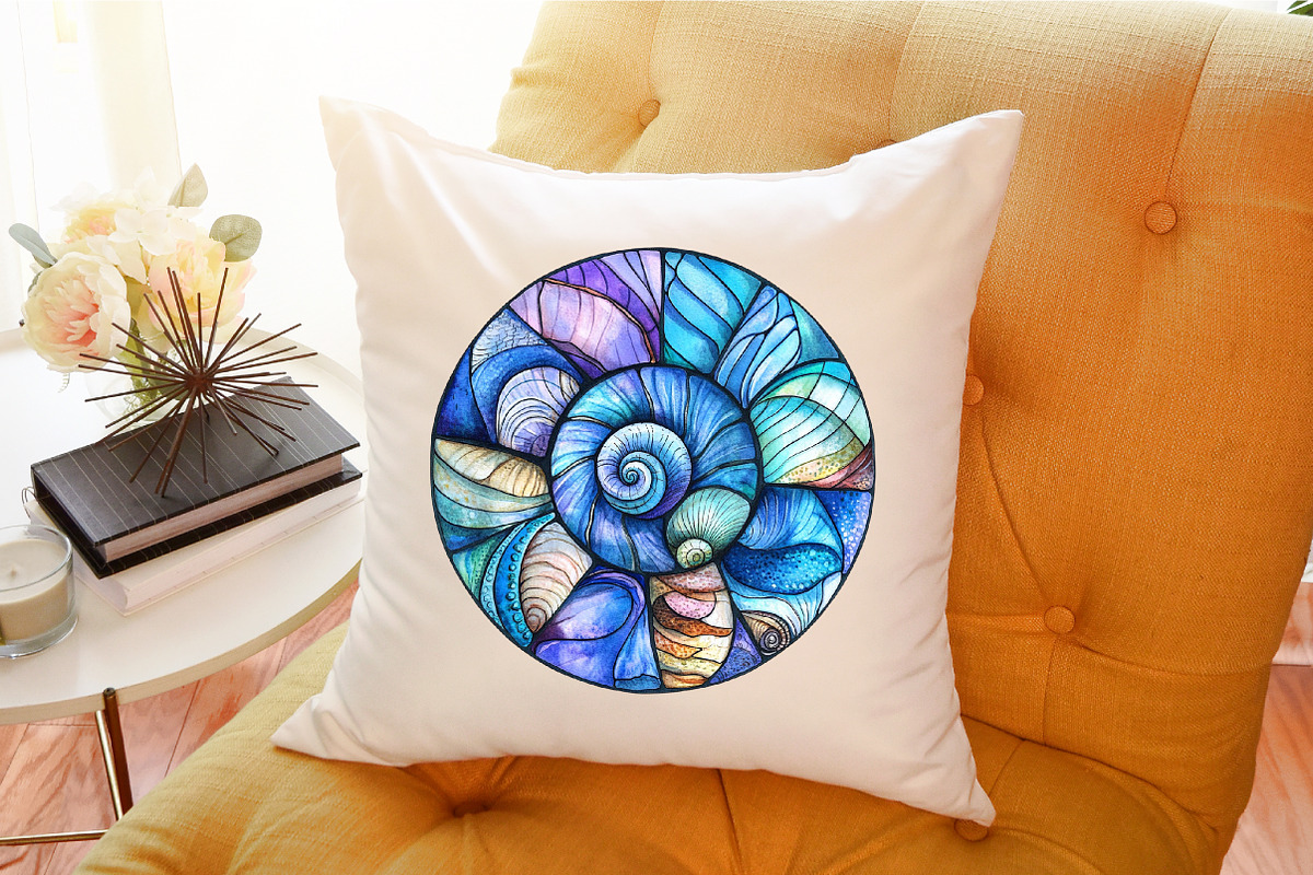 Stained Glass Nautical Symbols Clipa, an Illustration by Sublimation Artist (Photo 6 of 6)