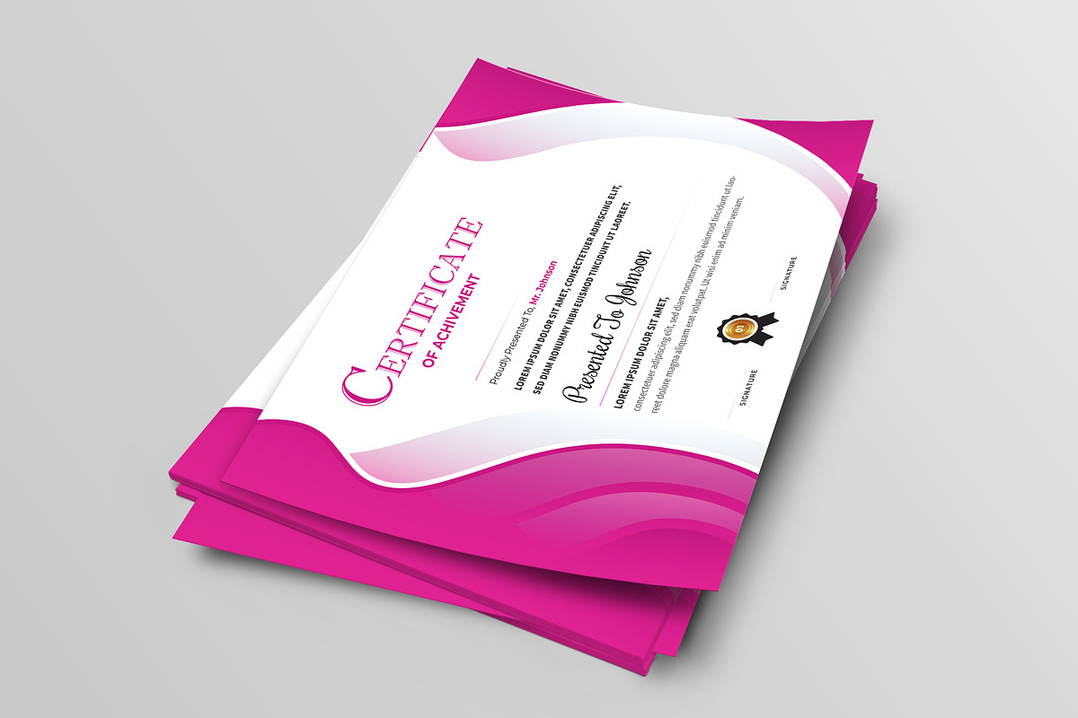 Abstract Certificate Design, a Stationery Template by ZAAS (Photo 3 of 5)