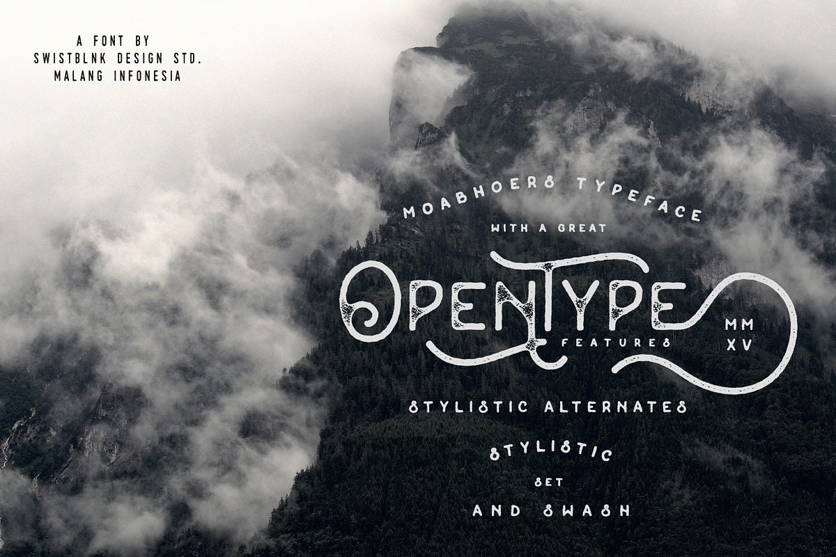 Moabhoers Typeface, a Font by Swistblnk Std. (Photo 6 of 8)