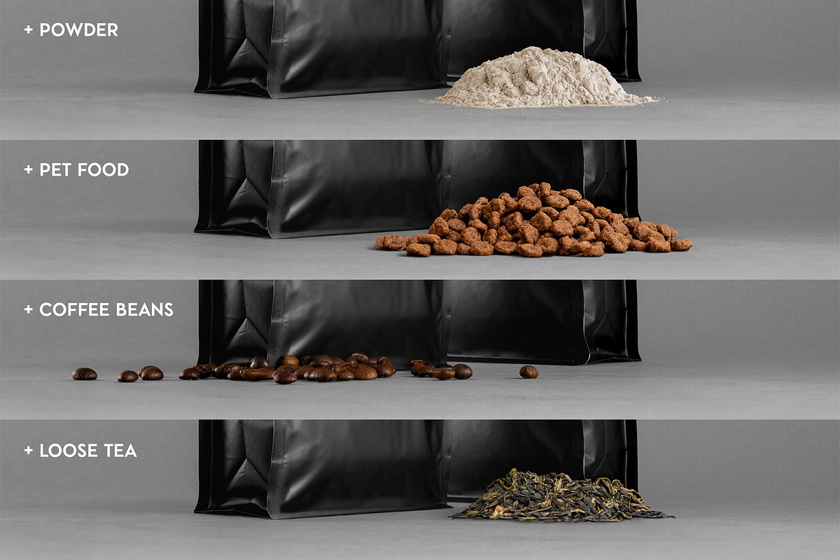 Stand Up Coffee Bag Mockups, a Packaging Mockup by Dopestype (Photo 6 of 7)