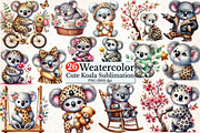 Koala Clipart, Leopard Koala Clipart, a Seasonal Illustration by Rose Art (Thumbnail 1 of 4)