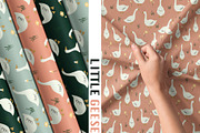 Little Geese Seamless Patterns, a Pattern Graphic by Alona Savchuk (Thumbnail 4 of 7)