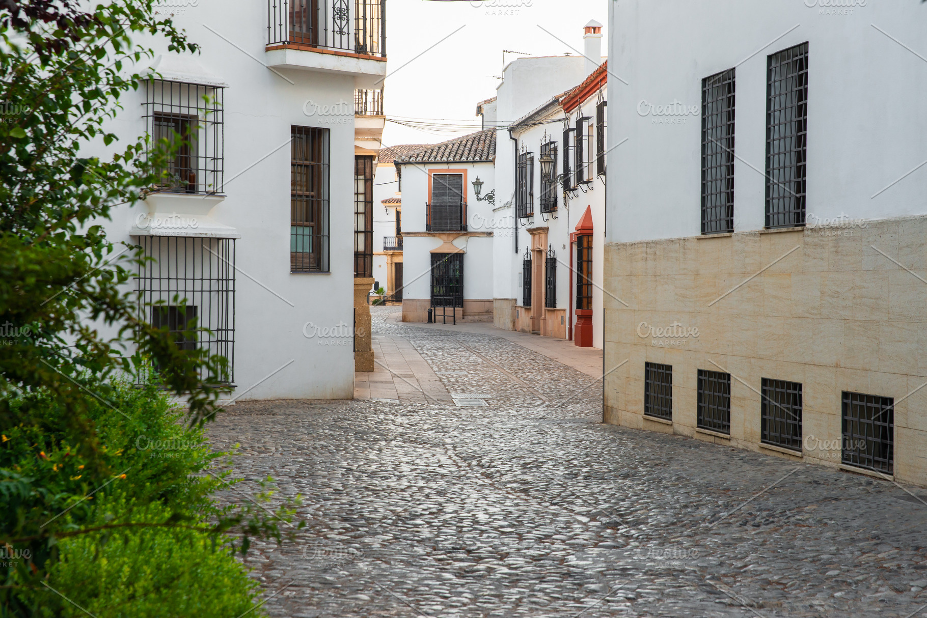 Typical street in the city of Ronda,, a Holiday Photo by Fotoeventis
