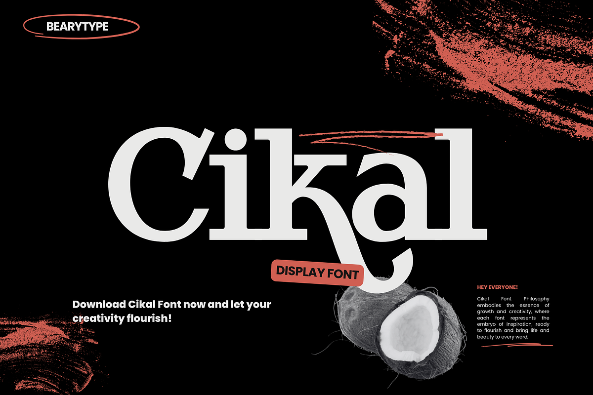Cikal | Serif Font, a Serif Font by BearyType Studio (Photo 1 of 16)