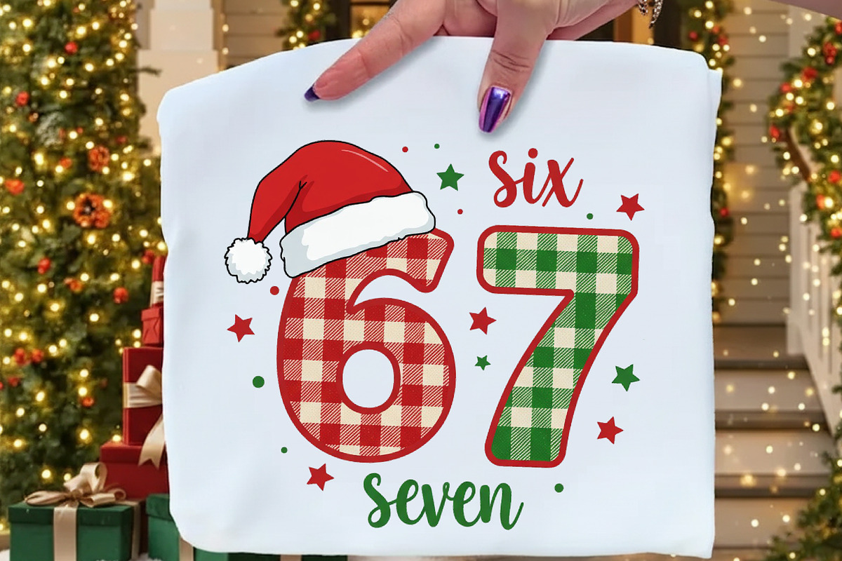 67 Funny Christmas Six Seven Checker, an Illustration by Craft Nest (Photo 2 of 5)