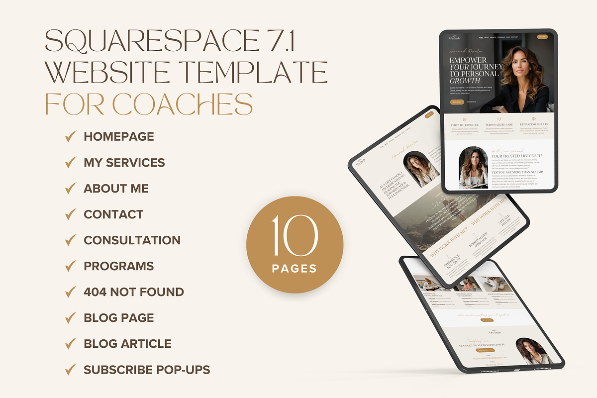 Squarespace Template Coach Website, a Squarespace Template by vectorocean (Photo 2 of 11)