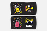 Smoothie drinks set + backgrounds, a Food Illustration by Good Studio (Thumbnail 9 of 25)