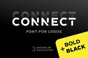 Connect Bold Black - Font For Logos