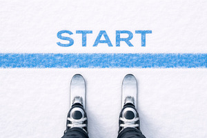 Winter sport starting line viewed fr, a Photo by Dvoevnore photos