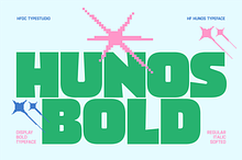 HF Hunos Bold Display Typeface