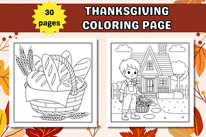 Cute Thanksgiving Coloring Page